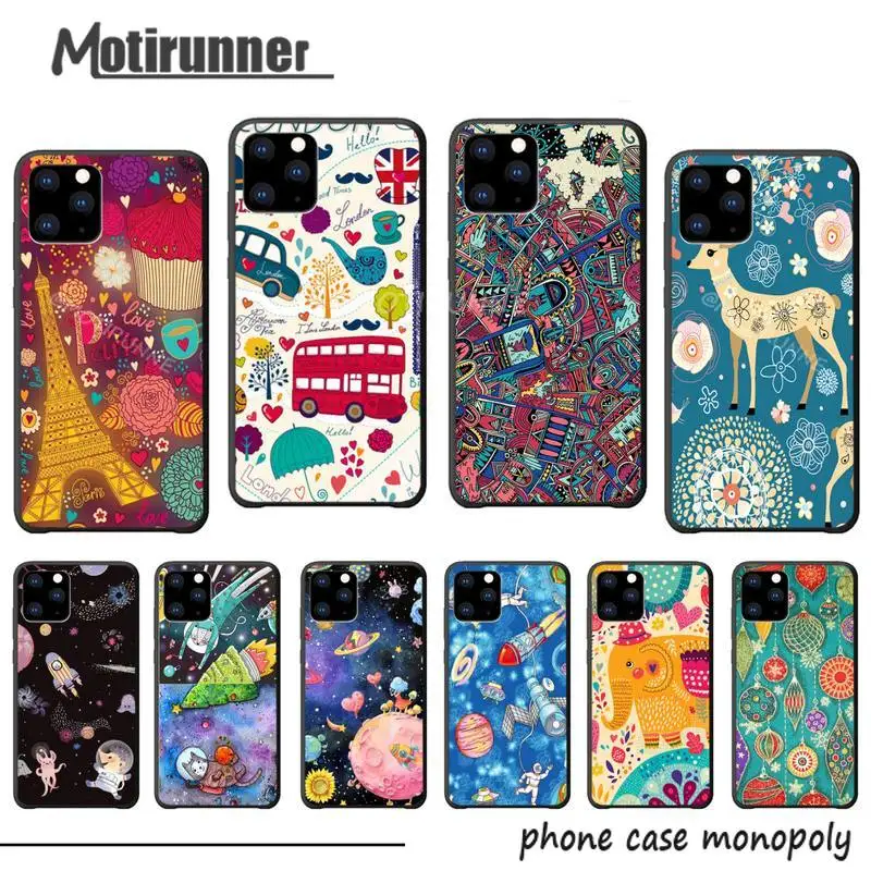 Роскошный чехол для телефона Galaxy Space с узором Iphone 5s Se 6 6s 7 8 Plus X Xs Max Xr 11 Pro
