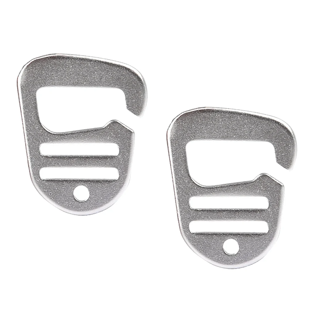 2 Pcs Metal G Hook Webbing Buckles For Bag Backpack Strap Webbing Silver