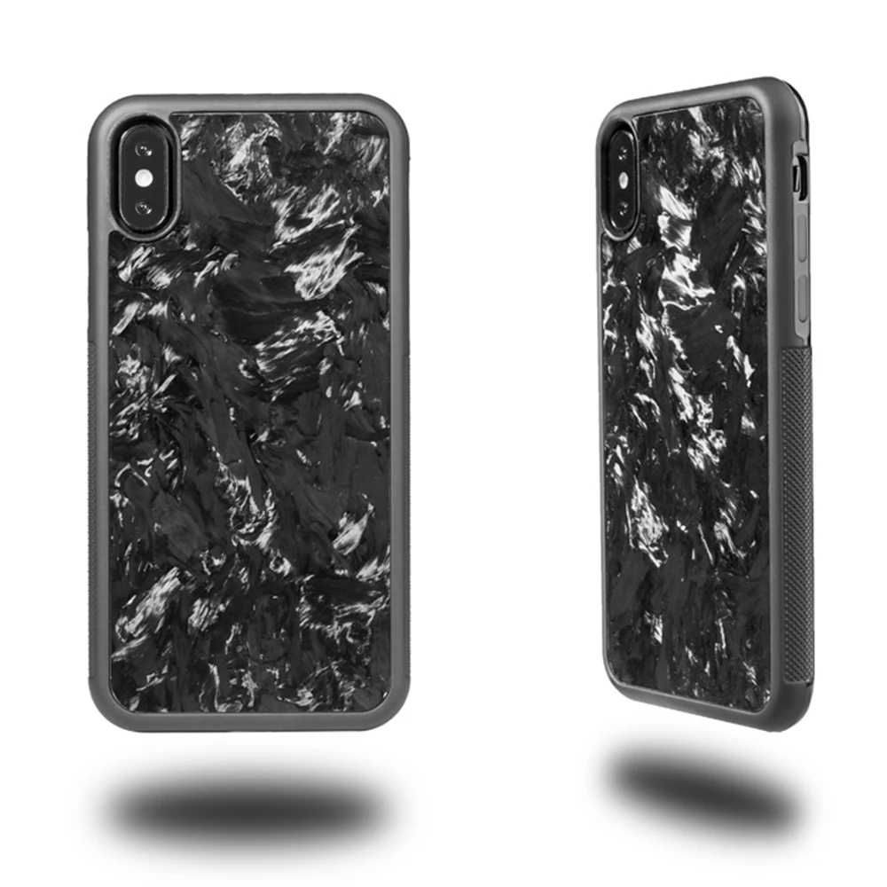 Роскошный кованый чехол из углеродного волокна для iPhone X XS, нескользящий Мягкий ТПУ чехол для iPhone 7 8 7 Plus 8 Plus XR XS Max, чехол