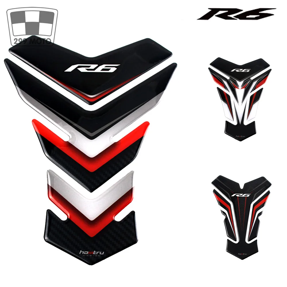 

3D Motorcycle Tank Protector Case For Yamaha R6 YZF-R6 1998-2018 Tank Decal Stickers 2009, 2010, 2015, 2017