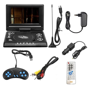 

7.8 Inch TV Home Car DVD Player Portable HD VCD CD MP3 HD DVD Player USB SD Cards RCA Portable Cable Game 16:9 Rotate LCD Sn