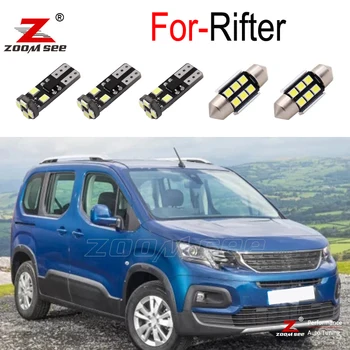 

Top quality 9pc LED plate lamp + LED interior dome reading light indoor trunk bulb For Peugeot rifter minivan 2018 2019 2020 +