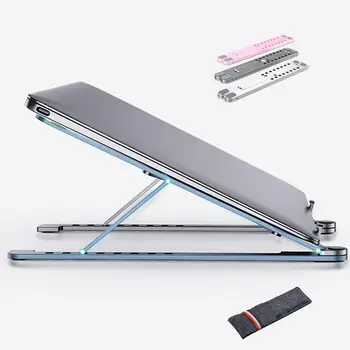 

Laptop Stand Portable Heights Adjustable Aluminum AlloyDesktop Ventilated Cooling Holder Folding Ultra for MacBook