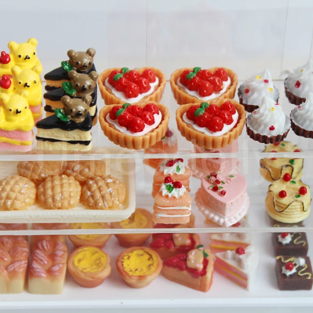 1/6 Scale Dollhouse Miniature Cake Bread DIY Dessert Mini Food for Barbies BJD Doll House Kitchen Furniture Accessories 3