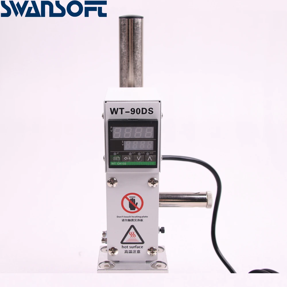 SWANSOFT WT-90DS машина для горячего тиснения ручной инструмент для тиснения карты дерево кожа принтер Горячая фольга цифровой штамповочный станок