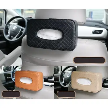 

Luxury PU Leather Car Strong Magnetic Ceiling Tissue Box Multi-Purpose Tissue Cover Car Accessories