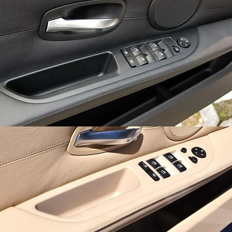 car steering wheel Beige Black left Right Car Interior Handle Inner Door Armrest Panel Pull Trim Cover For BMW 5 series E60 aftermarket steering wheel