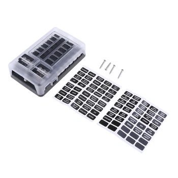 

Marine Yacht Boat Car 12 Way Fuse Box Holder LED Warning Light Indicators