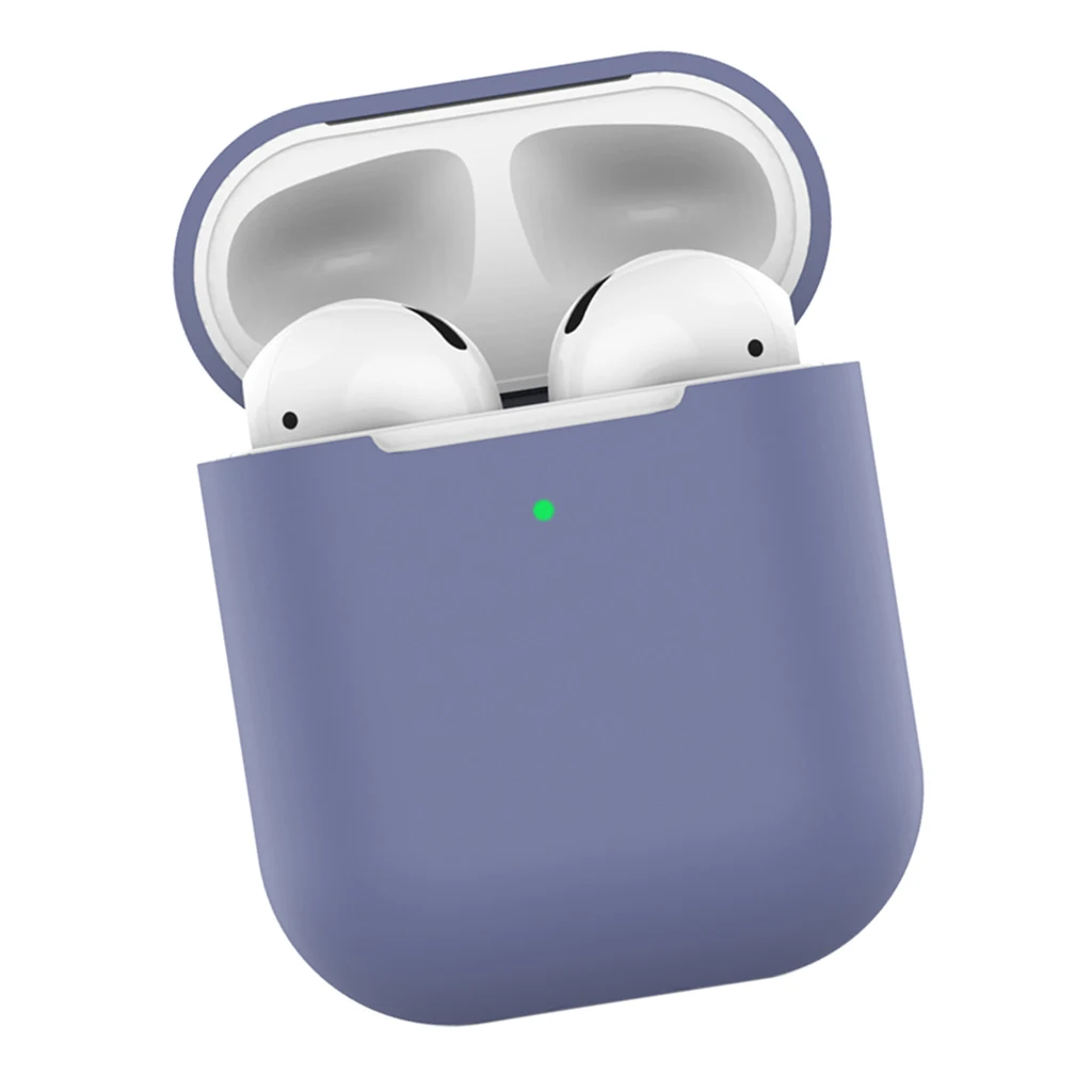 ТПУ Мягкий силиконовый чехол s для Airpods 2, аксессуары, защитная крышка, ультра тонкий чехол, противоударный чехол-держатель, чехол для Air Pods 2nd - Цвет: Lavender Ash