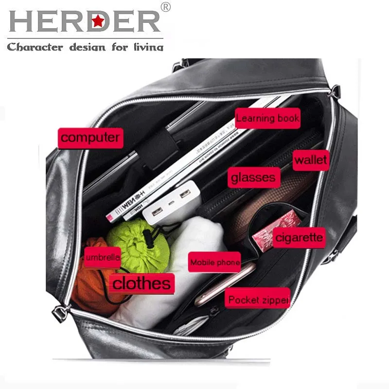 HERDER Hedden men and women luggage bag men's handbag big bag short-distance large-capacity travel bag casual sports gym bag