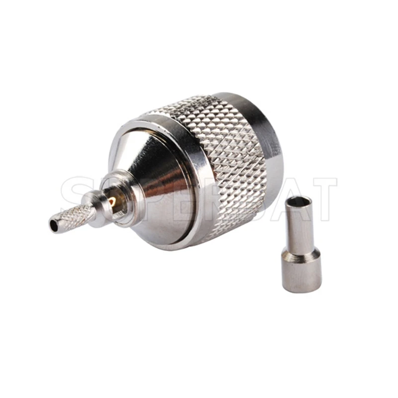 Superbat 10pcs N-Type Crimp Male RF Coaxial Connectors for RG174 RG178 RG316 LMR100 Cable Communication Electronics