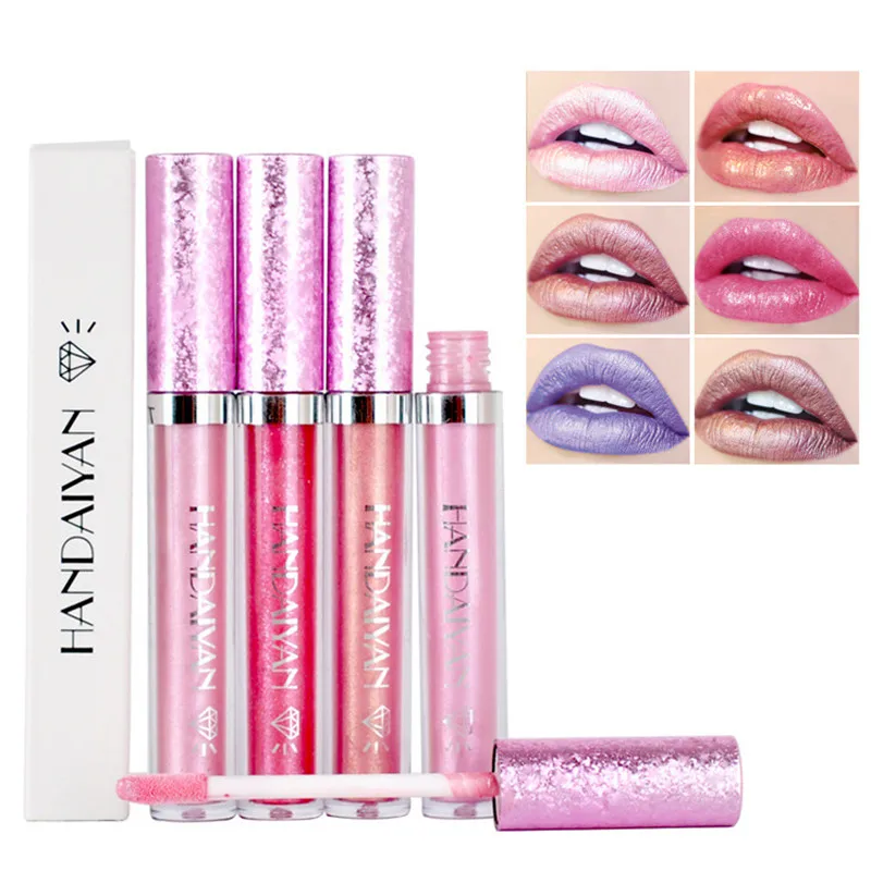 

6 color liquid lipstick waterproof and durable Diamond Pearl Liquid Velvet Matte Lipstick beauty cosmetics