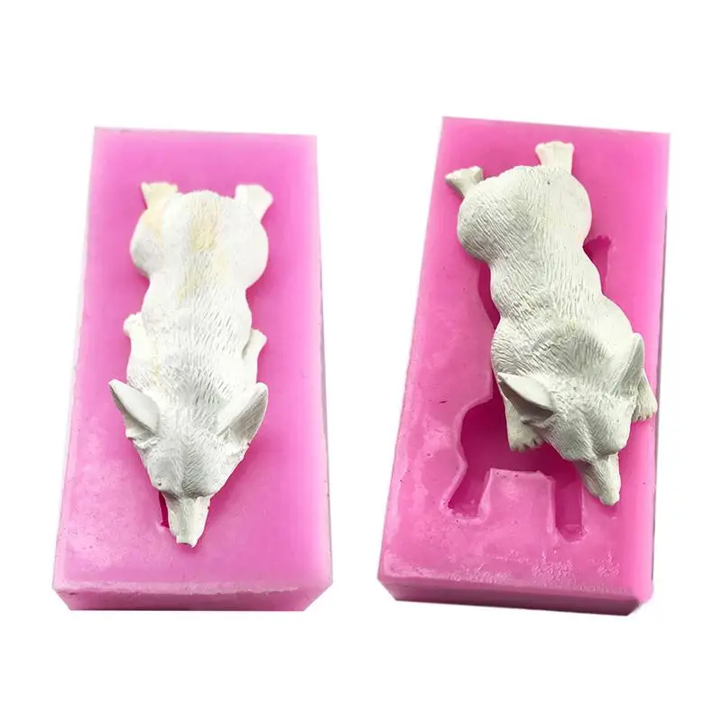 Силиконовая форма милая 3D животная цементная форма Keji Dog Shaped штукатурка Арома форма DIY домашний декор силиконовая форма для бетона для штукатурки