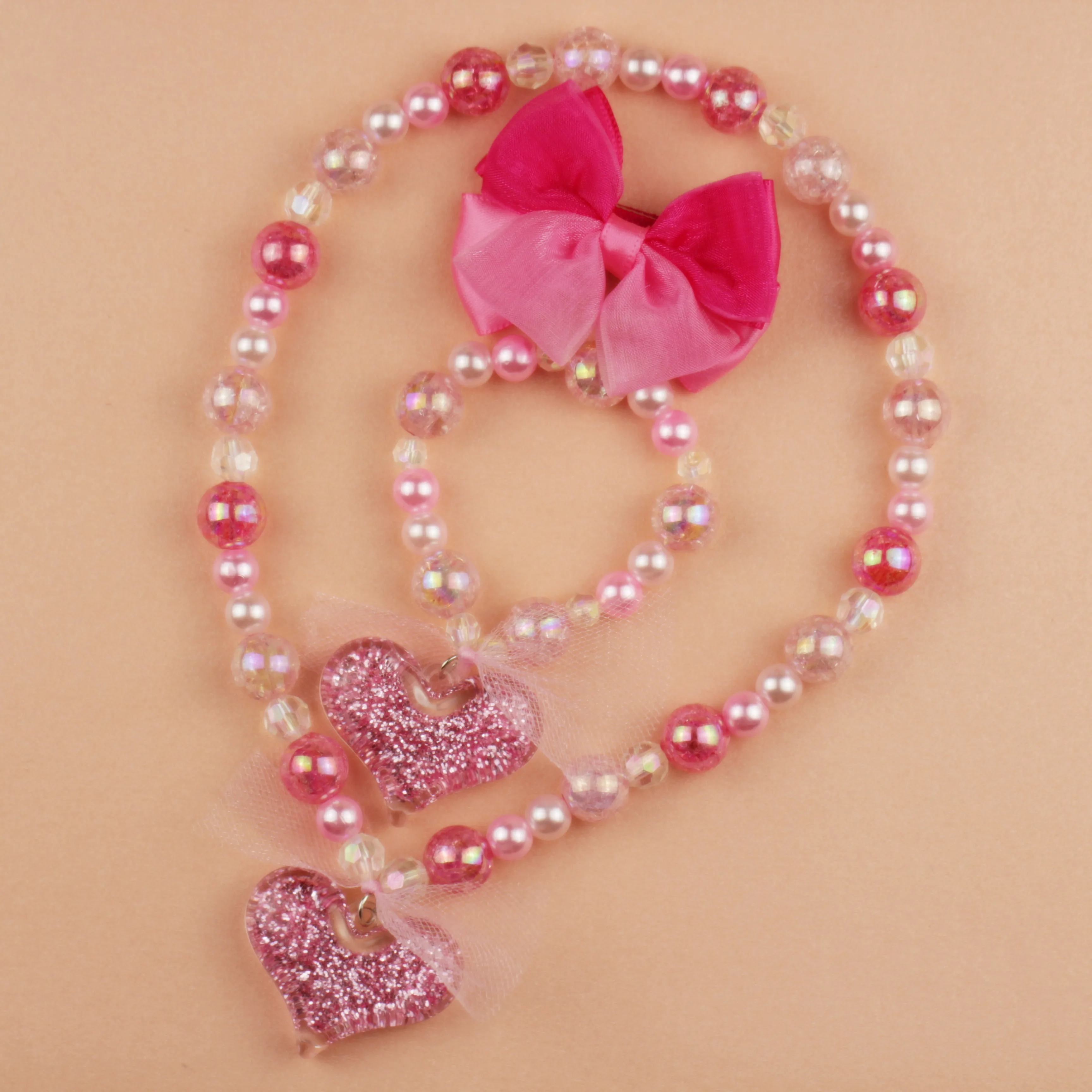 Эльза Анна Снежинка для маленьких девочек ChunkyBeads Ожерелье Браслеты шпилька