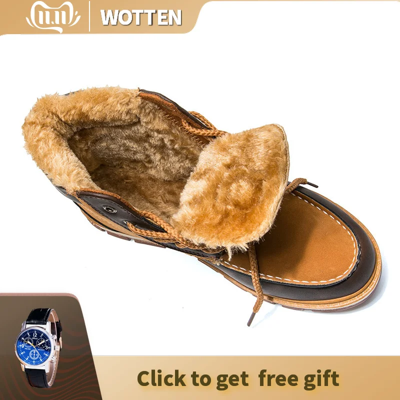 39-46 зимние ботинки мужские брендовые модные удобные кожаные мужские зимние ботинки# NXDCG61