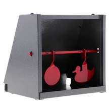 

2 Targets Self Resetting Shooting Target with Pellet Trap for Indoor Outdoor Ranges Shooting Training