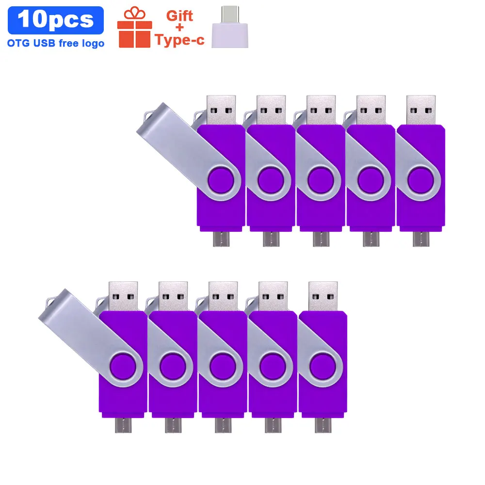 10 шт./лот USB флеш накопитель OTG высокоскоростной 64 ГБ 32 16 8 4 внешний двойное