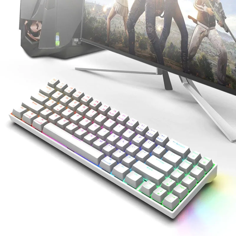 gaming pc keyboard Royal Kludge RK71 Dual/Tri Mode Mechanical Keyboard 71 Keys with RGB Backlight Bluetooth Wireless PC Office Gaming Keyboard best computer keyboard