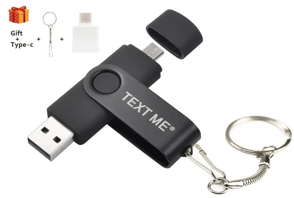USB флеш накопитель TEXT ME OTG 3 в 1 360 4/8/16/32 ГБ|USB флэш-накопители| |