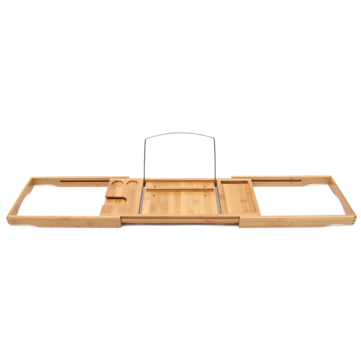 

Hot 105X22X4cm Retractable Bamboo Bathtub Tray Wooden Storage Rack Caddy Shelf Tub Tray Holder Stand Bathroom Organizer Accessor