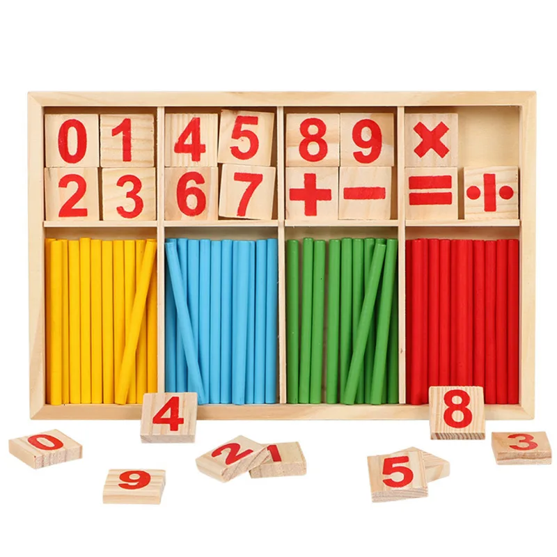Preschool Baby Wooden Math Toys New Colorful Montessori Arithmetic Count Early Learning Educational Toys For Children Kids Gifts