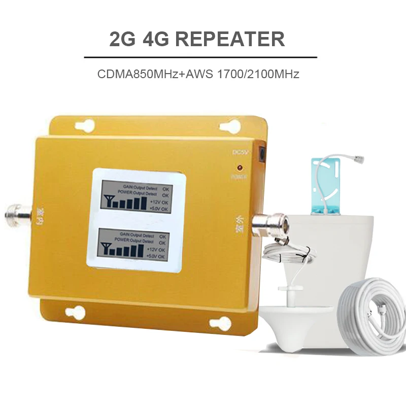 850 1700 1900 2100 двойной ретранслятор GSM CDMA AWS B2 B4 B5 2G 3G 4G усилитель сотового сигнала