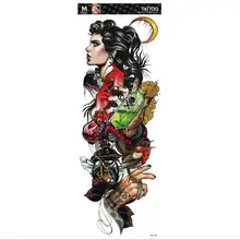 

Large Arm Sleeve Tattoo Lion Crown King Rose Waterproof Temporary Tatoo Sticker Wild Wolf Tiger Men Full Skull Totem Tatto T1786