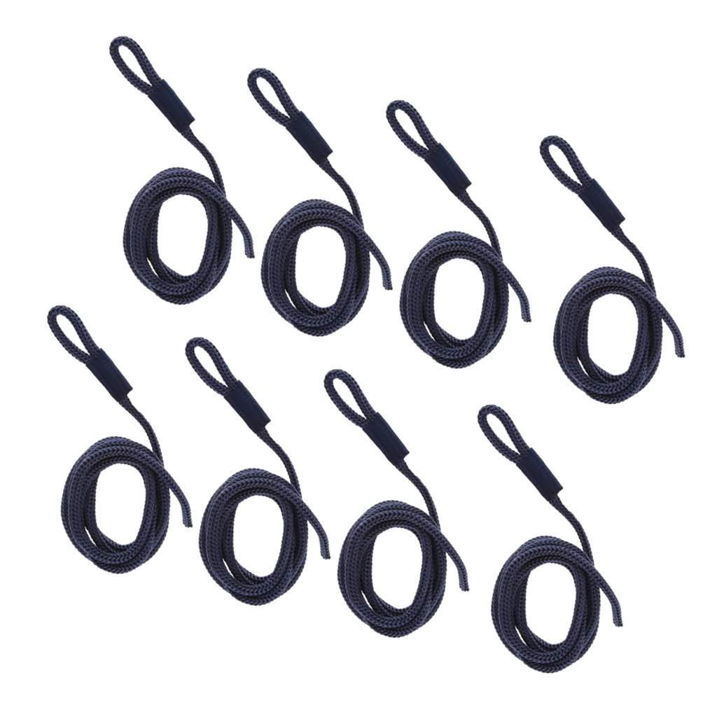6 Pieces Blue Double Braid 1/4 INCH X 5 FT Boat Bumper Fender Lines Marine Docking Rope