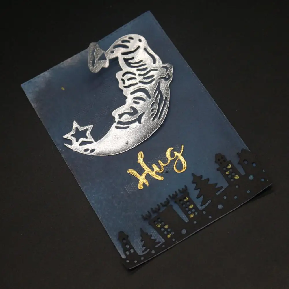 

AZSG beautiful night Cutting Dies for DIY Scrapbooking dies Decoretive Embossing Stencial DIY Decoative Card die cutter