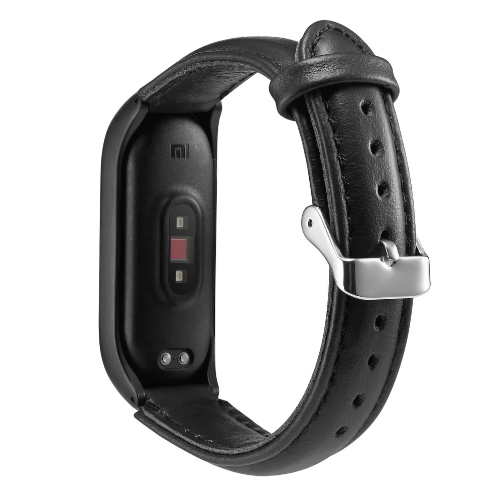 Роскошный кожаный ремешок Crazy Horse для Xiaomi mi 4 3 часы браслет для mi Band 4 Часы