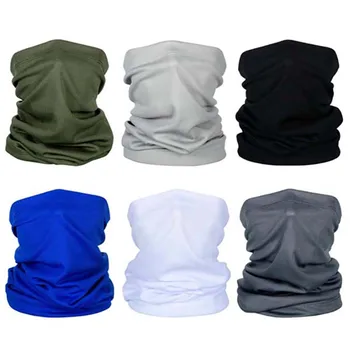 

6pcs/lot Unisex Solid New Scarf Tube Bandana Head Face Mask Neck Gaiter Snood Headwear Beanie Activity Magic Outdoor Bandanas