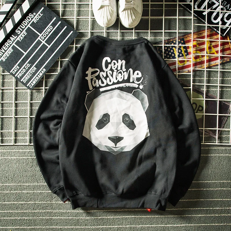 

Japanese 3D Print Hoodies Men Panda Hip Hop Loose Vintage Pullovers Mens Loose Plus Velvet Long Sleeve Pullovers Sweatshirt Men