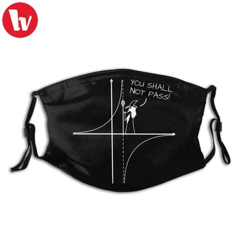 

Math Mouth Face Mask You Shall Not Pass Facial Mask Fashion Funny with 2 Filters for Adult