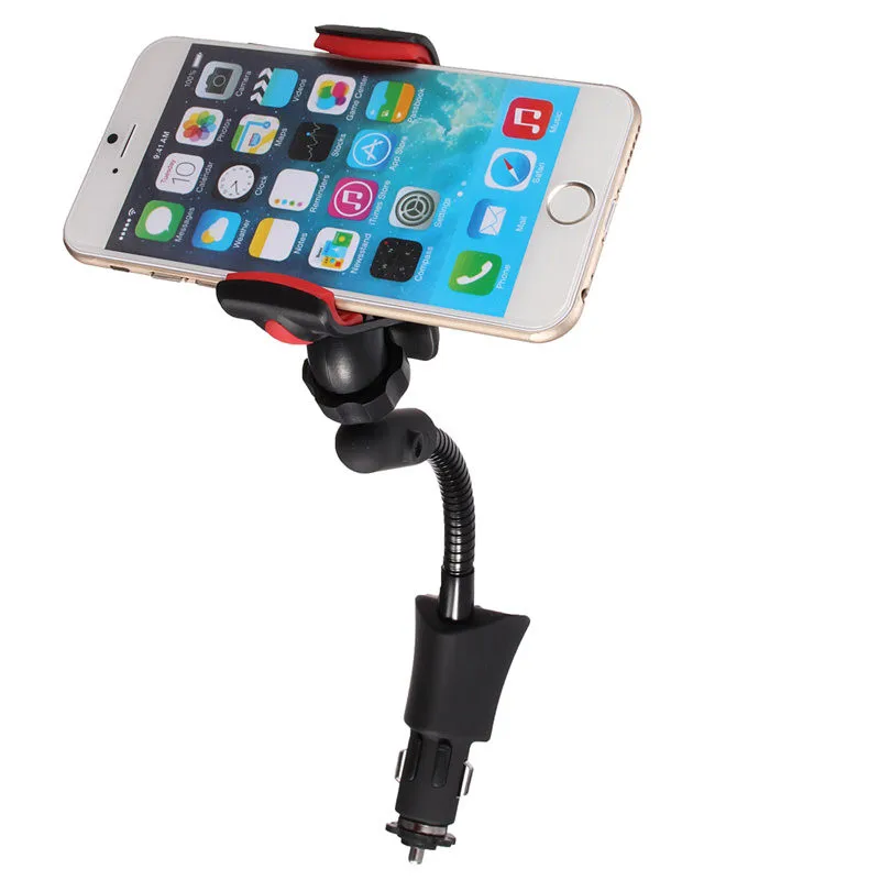 

Universal Car Phone Holder 5V 1.5A USB Car Cigarette Lighter Charger Clip Cell Phone Mount Holder Bracket For iPhone for Samsung