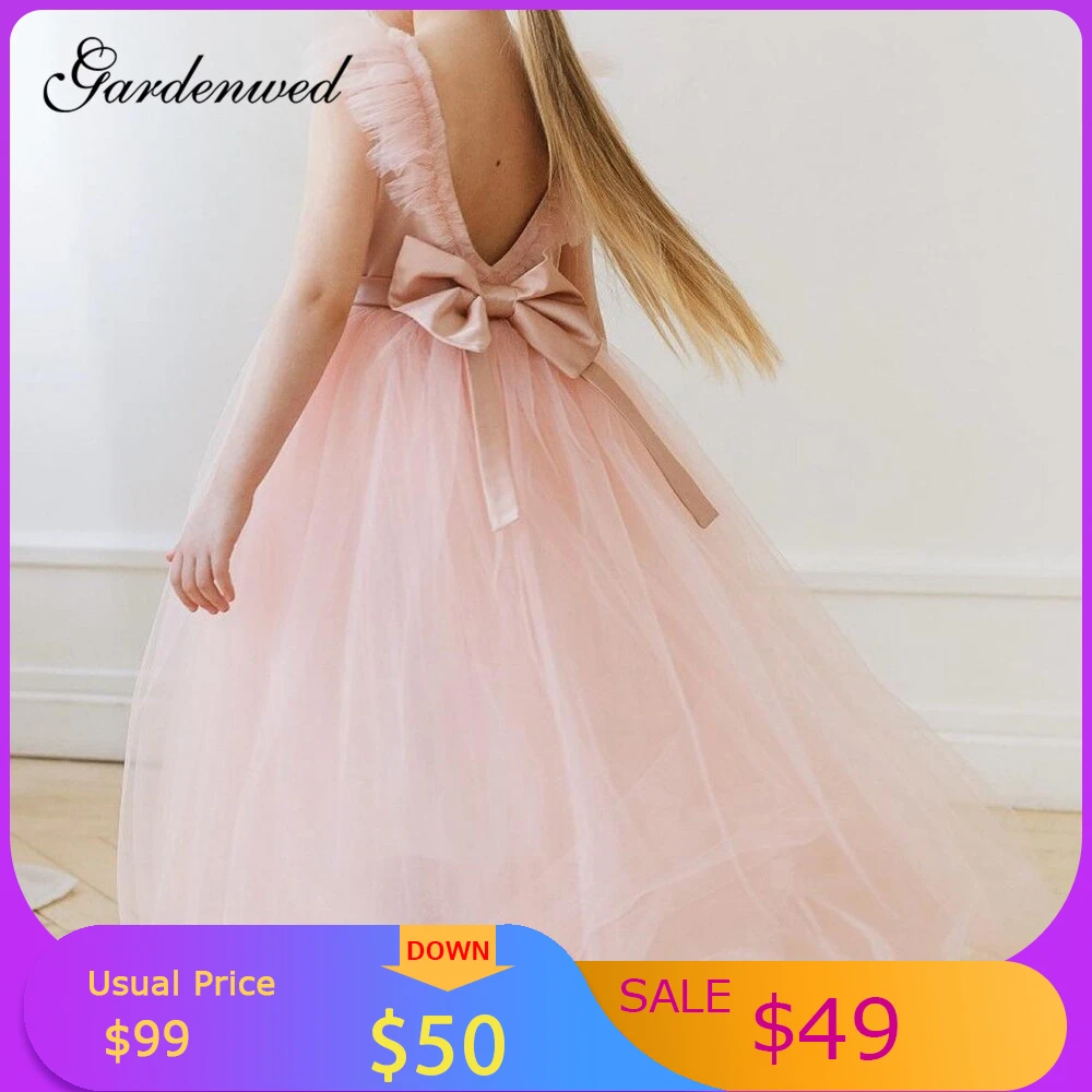 boho flower girl dresses pink