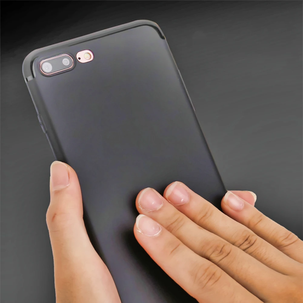 

Matte TPU Soft Black Phone Case for iPhoneXS Art Line Silicone Case Apple 8Plus Drop Shell