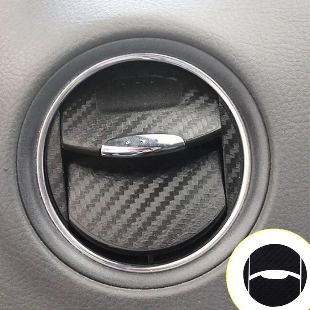 4 шт./компл. наклейки из углеродного волокна для автомобильного кондиционера