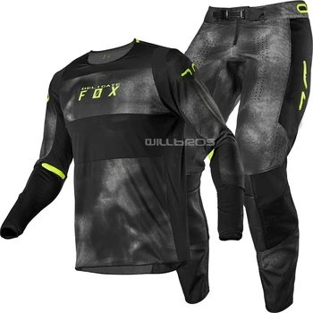 

2020 The New One Delicate Fox 360 Haiz Jersey & Pant Combo Kits Black UTV ATV MX Bike Gear Set Motocross Motorbike Suit