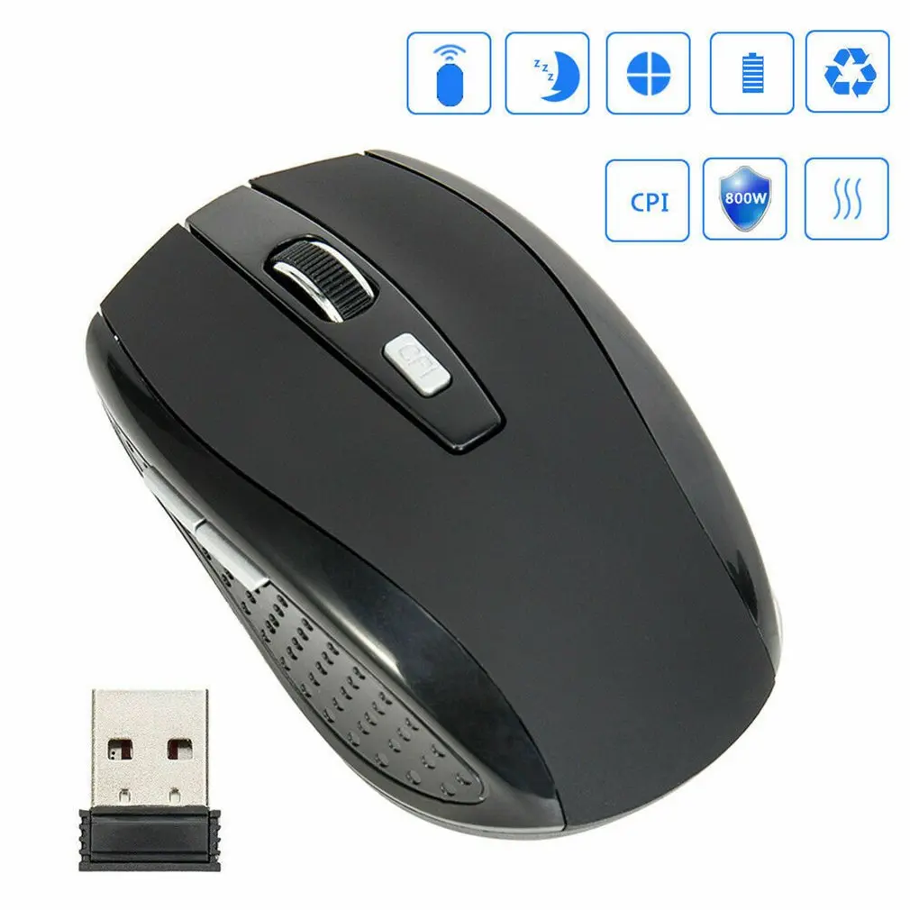 Wireless Mouse Computer Bluetooth Mouse Adjustable DPI Cordless Mice 2.4Ghz USB Optical Mice For Laptop PC