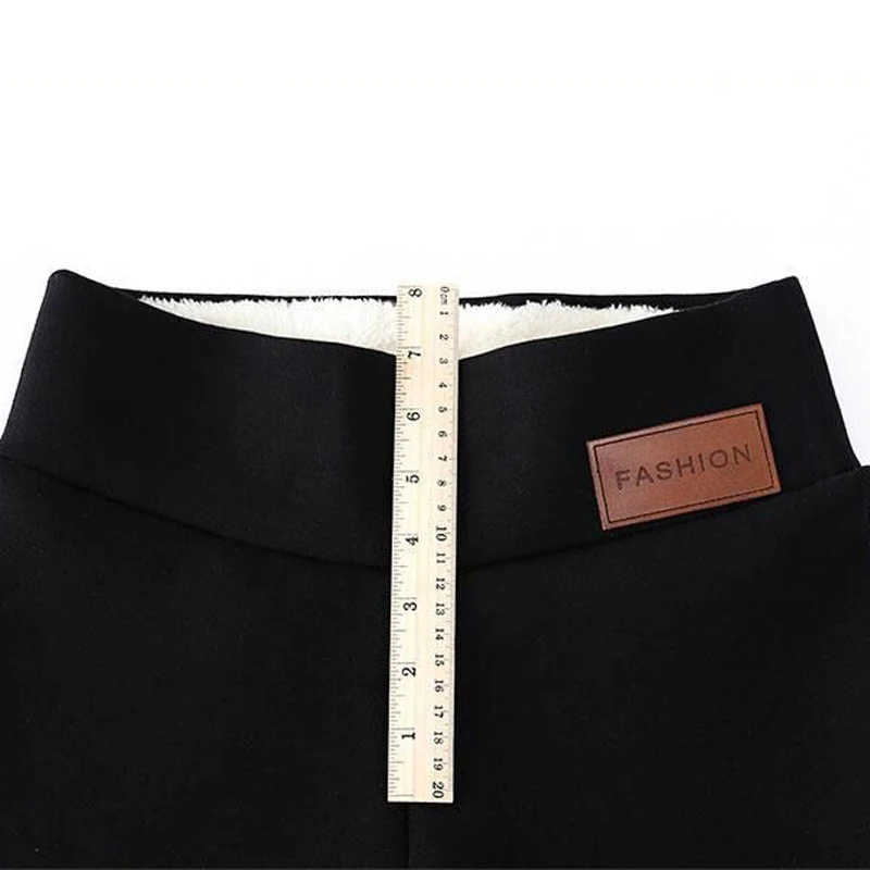 Warm Pants Women Hot Sale Black Velvet Leggings Thick Lambskin Cashmere Skinny Winter 1PC High Quality Fleece Wool Trousers