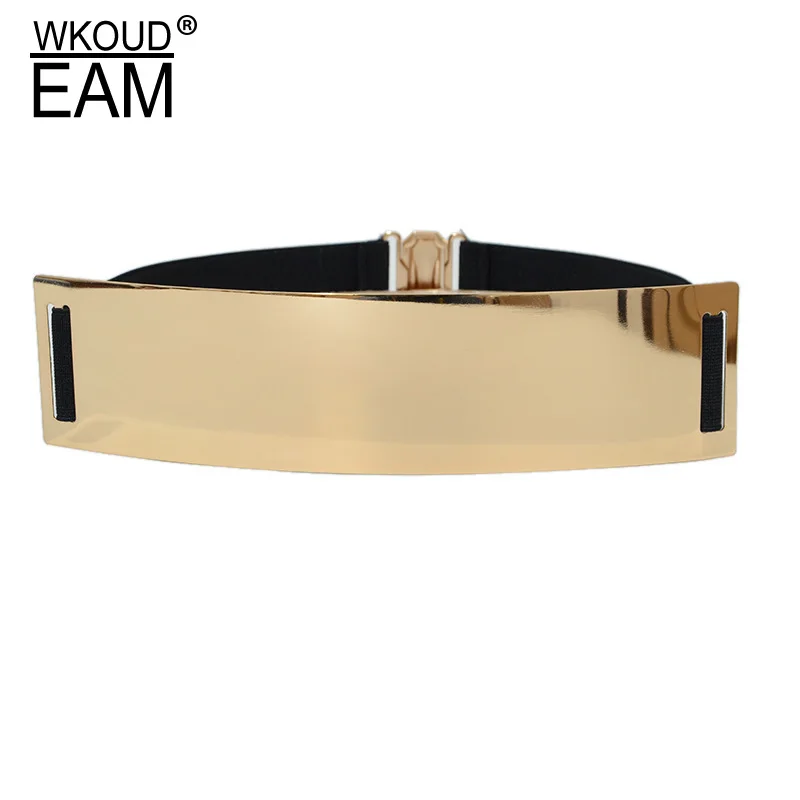 

2020 New Design High Fashion Metal Wide Belts For Women Solid Stylish Corset Belt Hot Sale Elastic Waistband Female Trendy ZL089