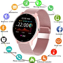 LIGE Smart Watch Women Fitness Tracking tętno ciśnienie krwi w pełni dotykowy ekran wodoodporny zegarek sportowy damski Smartwatch tanie tanio CN (pochodzenie) Android Na nadgarstek Zgodna ze wszystkimi 128 MB Krokomierz Rejestrator aktywności fizycznej Rejestrator snu