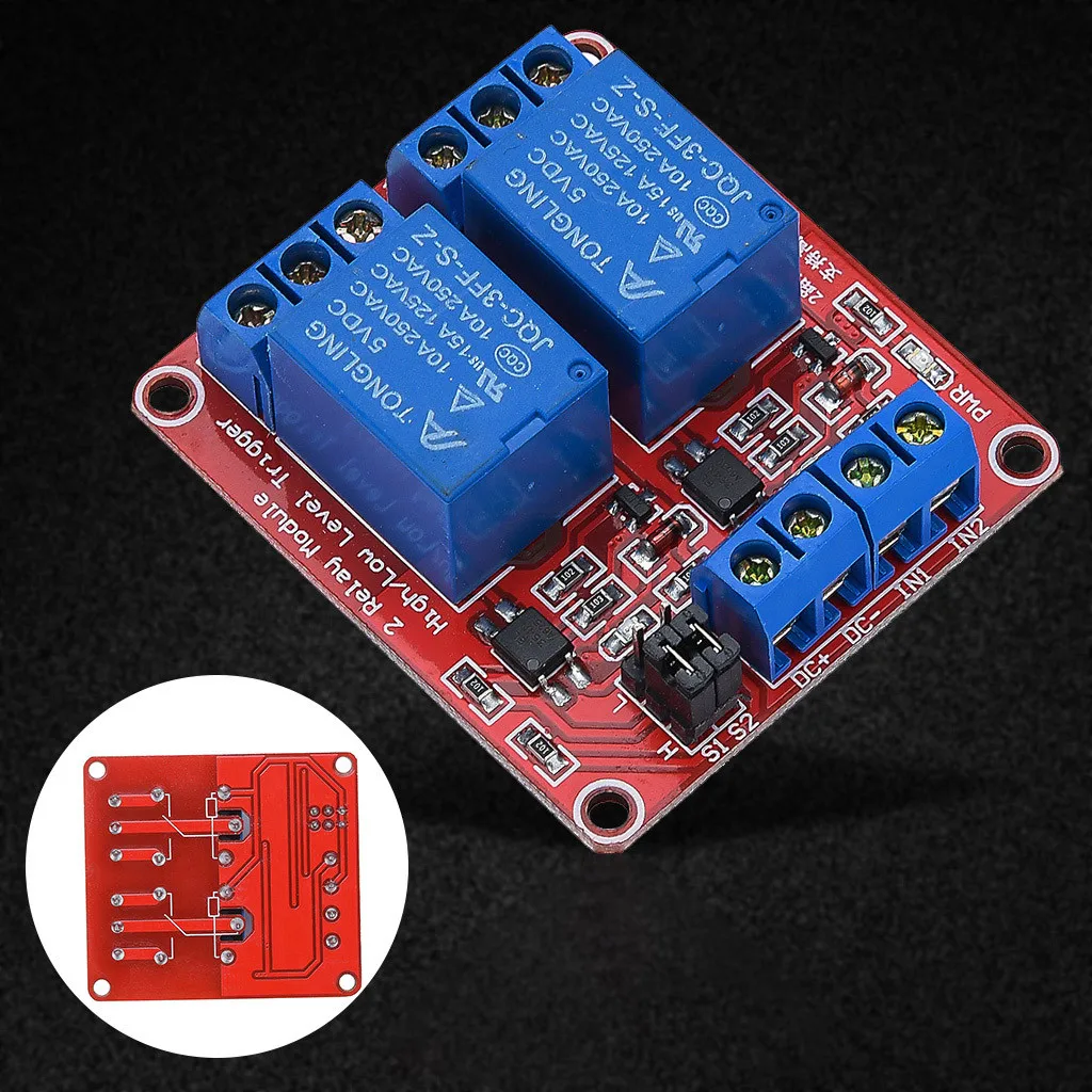 2 канальный 5В с фотомуфтой релейный модуль для Raspberry Pi ARM AVR DSP PIC|Аксессуары