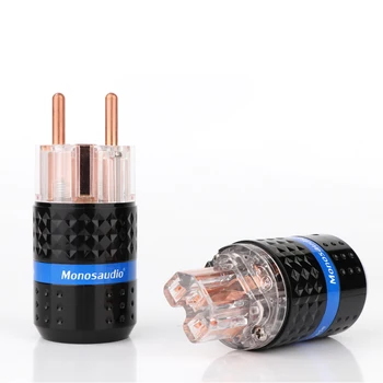 

Monosaudio E103/F103 pure copper Schuko power plug hifi audio EU Plug Hifi EUR Power Plug IEC Connectors