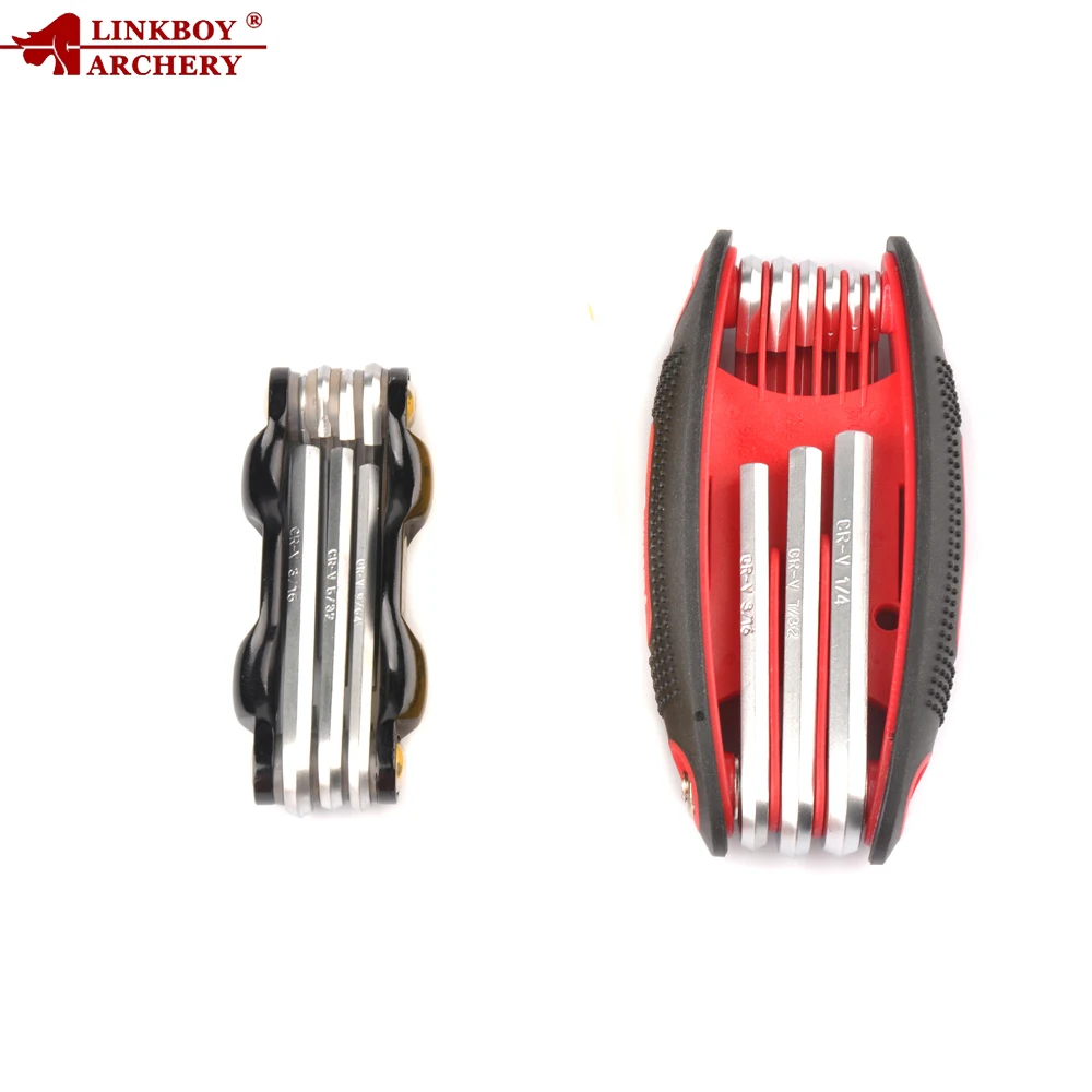 

Linkboy High Strength Tool,Folding Hexagon Key Set 9/7pcs Hex Allen Wrench Screw Driver Set American System Tool