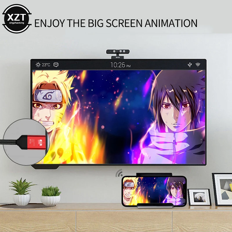 HDMI кабель адаптер 3 в 1 для iPhone samsung Xiaomi Micro usb type C Android телефон синхронизация экрана к телевизору Hdmi разветвитель Wifi зеркало