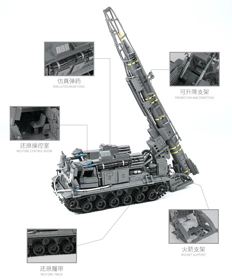 Xingbao XB06001/003/004/005/006/007 Военная серия T92/SA-3/SA-2/KV-2/SA-4 бак ракеты 8U218, строительные блоки, игрушки для детей