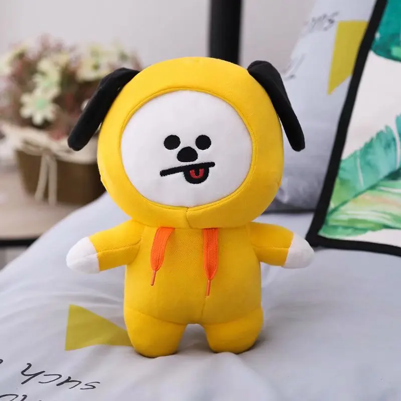 BT21 пуленепробиваемый chimmy cooky koya shooky tata rj van mang корейские стильные плюшевые игрушки подарок на день рождения - Цвет: chimmy