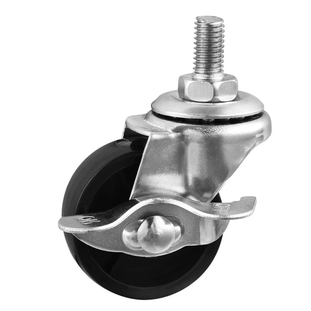 Origin Supply 2-Inch hei pp Screw Brake Wheel 8 Mm Screw Side Brake Wheel Diameter 50 Furniture Universal Wheels