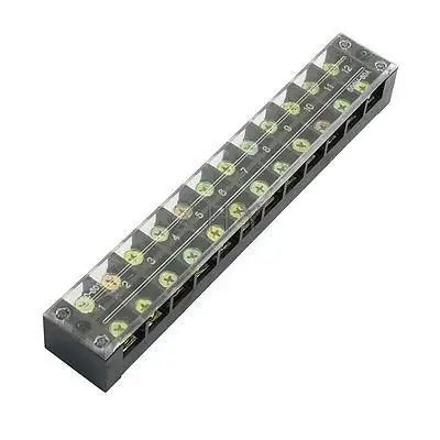 

TBC-6012 12P 600V 60A Double Row Barrier Block Screw Terminal Strip